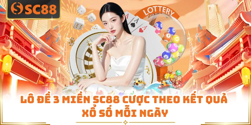Lô đề 3 miền SC88 cược theo kết quả xổ số mỗi ngày